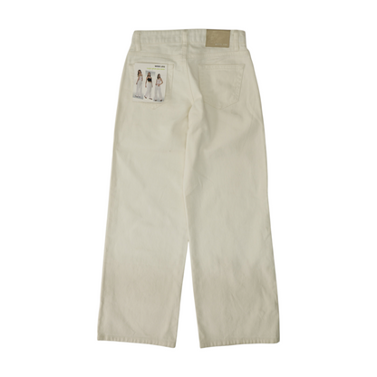 Witty Fox White Wide Leg Jeans – Image 2