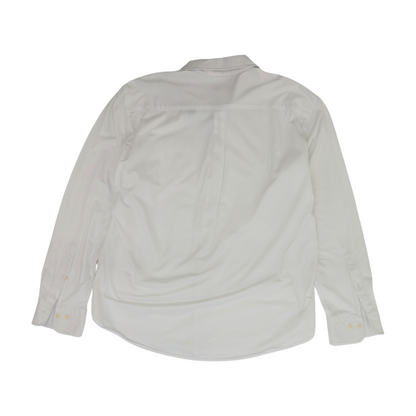 White Solid Long Sleeve Button Down
