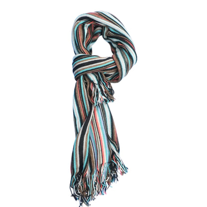 Multi Striped Wool Scarf