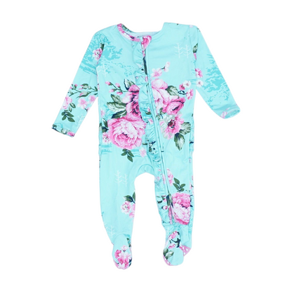 Green Floral One-Piece