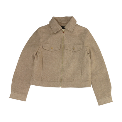 Beige Solid Jacket