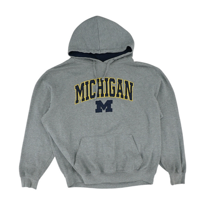 Gray Michigan Wolverines Solid Hoodie Pullover