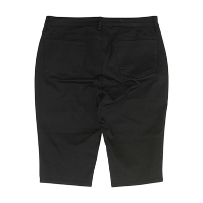 Black Solid Capris
