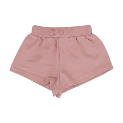Pink Solid Knit Shorts