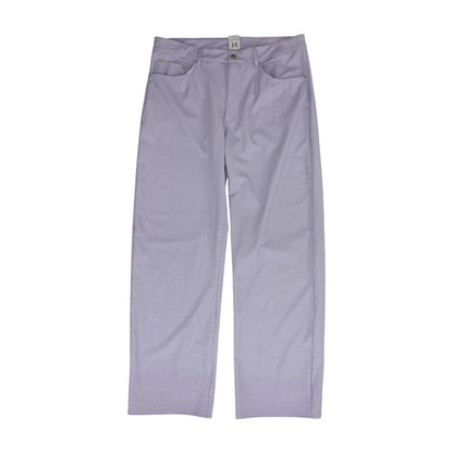 Purple Solid Dress Pants