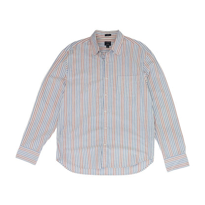 White Striped Long Sleeve Button Down