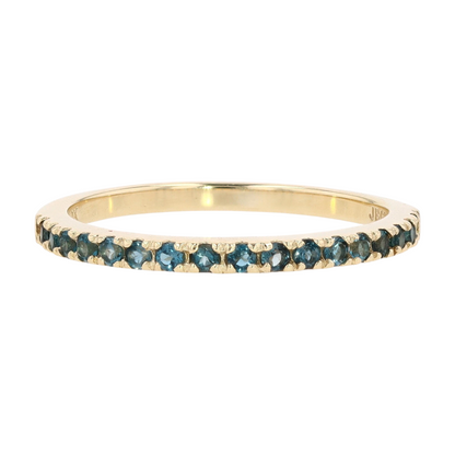 1/4 ctw 10K Yellow Gold London Blue Topaz Band Ring
