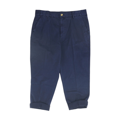 Navy Solid Capris