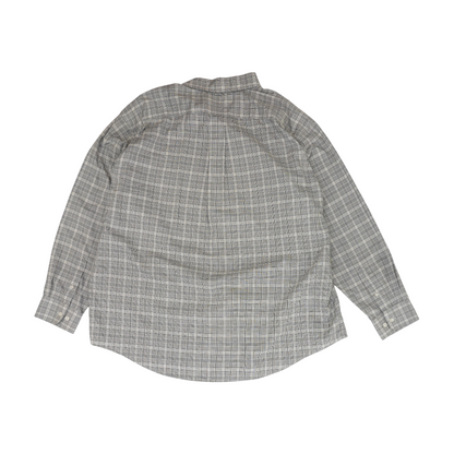 Gray Plaid Long Sleeve Button Down