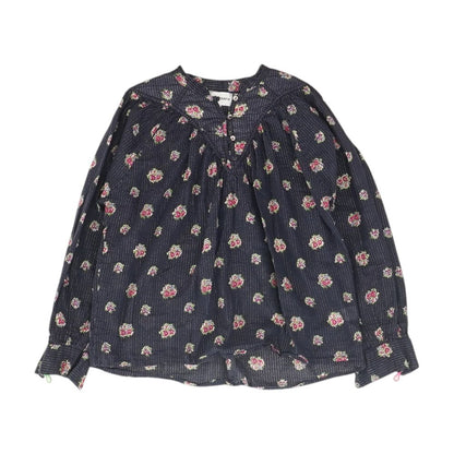 Navy Floral Blouse