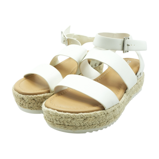 White Wedged Sandals