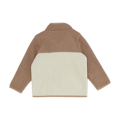 Brown Color Block Jacket