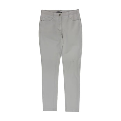 White Solid Leggings