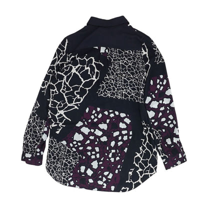 Black Graphic Long Sleeve Blouse