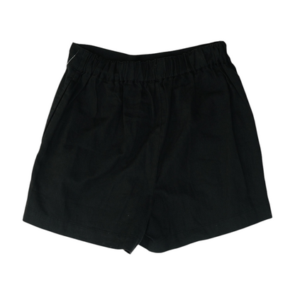 Black Solid Chino Shorts