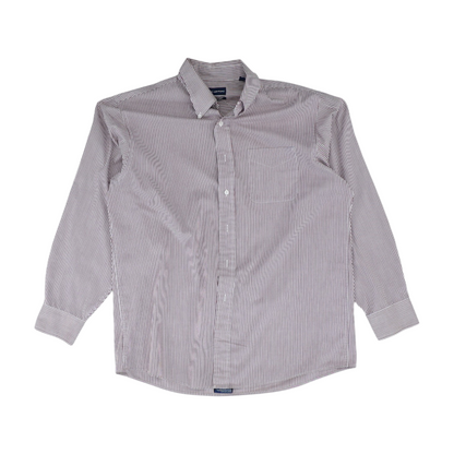 Red Striped Long Sleeve Button Down