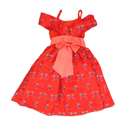 Red Floral Formal Dress