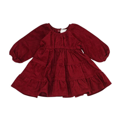 Burgundy Solid Dress