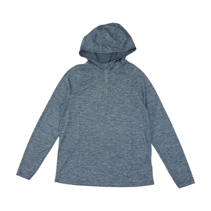 Blue Solid 1/4 Zip Pullover