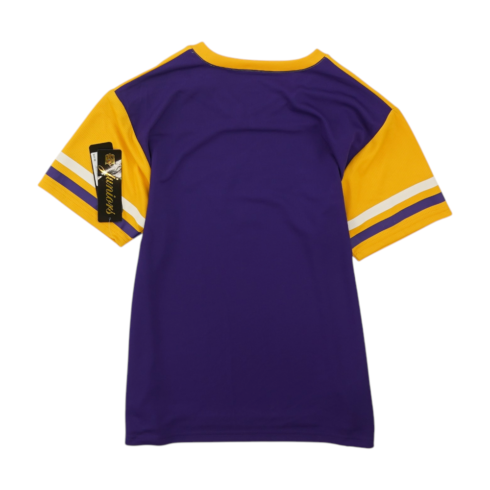 NFL Team Apparel Purple Minnesota Vikings Color Block T-Shirt – Image 2