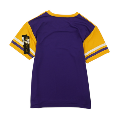 NFL Team Apparel Purple Minnesota Vikings Color Block T-Shirt – Image 2