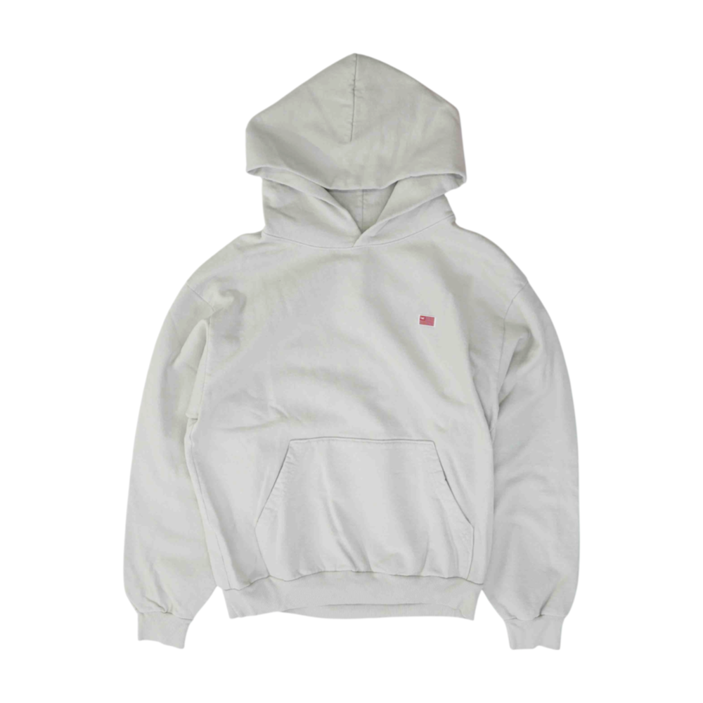 Beige Solid Hoodie Pullover