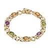 14K Yellow Gold Multi-Stone Chain Bracelet – Image 1