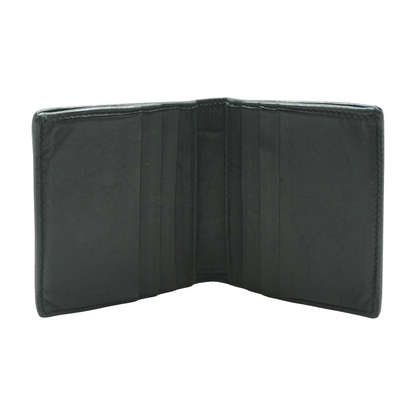 Black Intrecciato Slim Bi-Fold Wallet