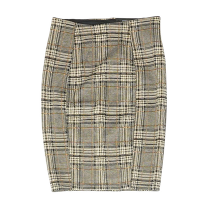 Beige Petite Plaid Mini Skirt
