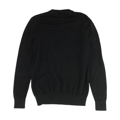 Black Solid Pullover Sweater