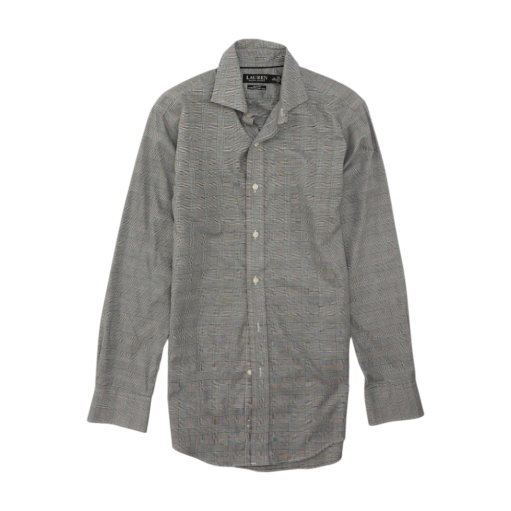 White Check Long Sleeve Button Down