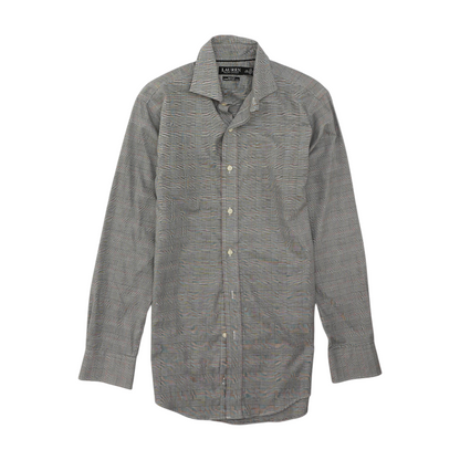 White Check Long Sleeve Button Down
