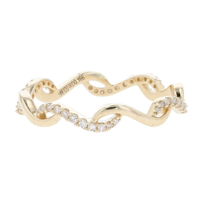 1/6 Ct 14K Gold Diamond Accented Twist Band