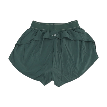Green Solid Active Shorts