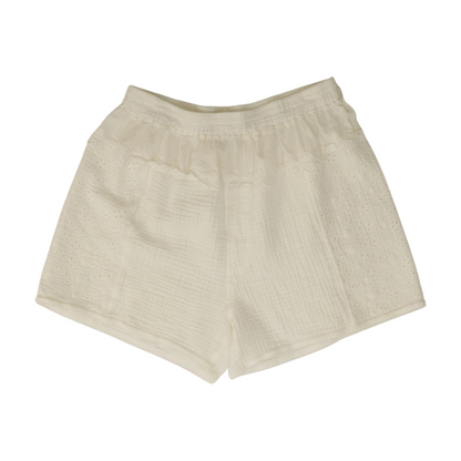White Solid Chino Shorts