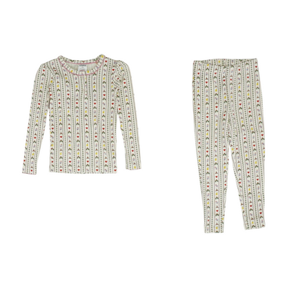 Ivory Print Pajama Set