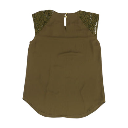 Olive Solid Sleeveless Blouse