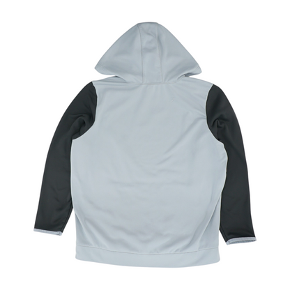 Gray Color Block Hoodie Pullover