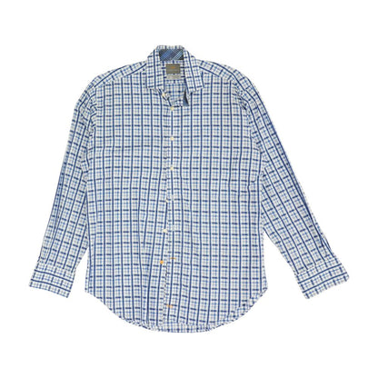 Blue Plaid Long Sleeve Button Down