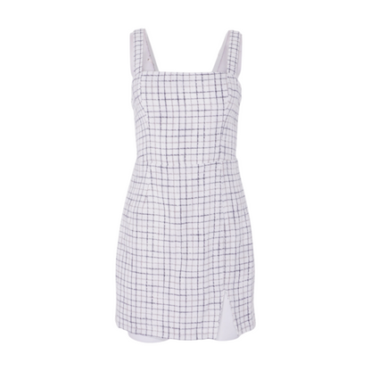 Abercrombie & Fitch White Check Mini Dress – Image 1