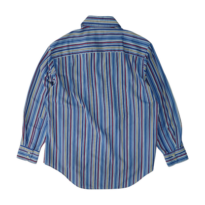 Blue Striped Long Sleeve Button Down