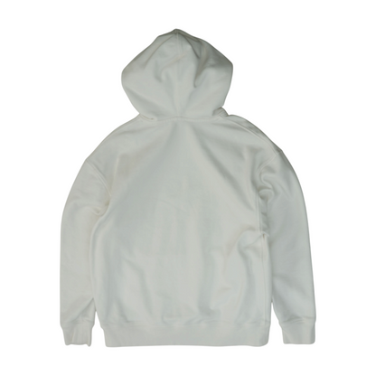 White Solid Hoodie Pullover