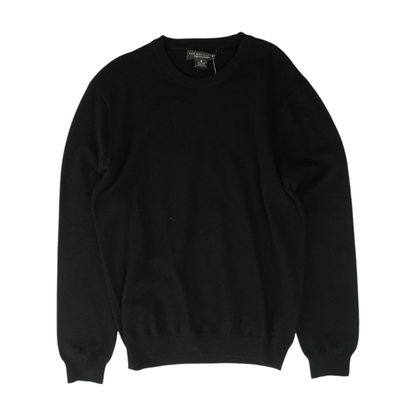 Black Solid Pullover Sweater
