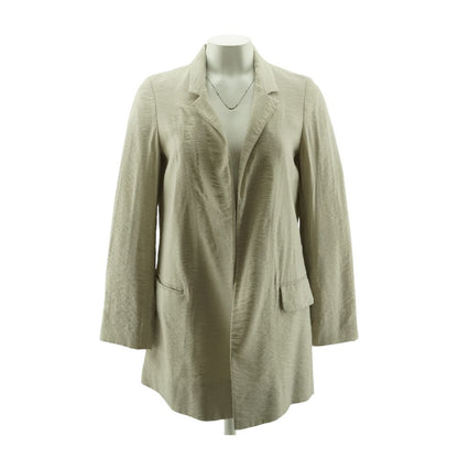 Beige Solid Blazer