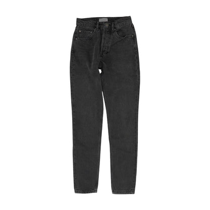 Gray Solid High Rise Skinny Leg Jeans