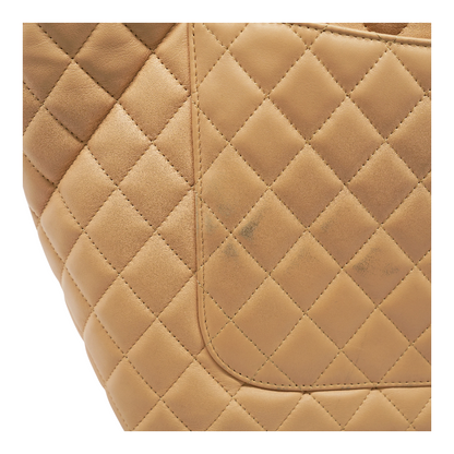 Large Calf Leather Quilted Cambon Tote