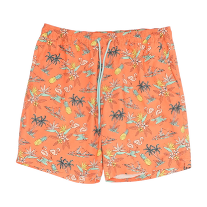 Orange Graphic Swim Bottom