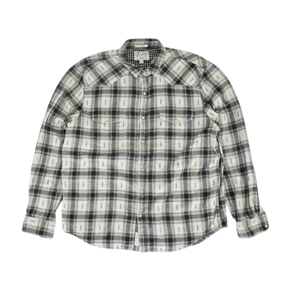 Black Plaid Long Sleeve Button Down