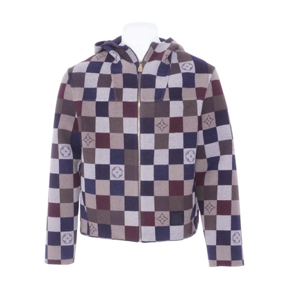 Navy Damier Reversible Hooded Blouson
