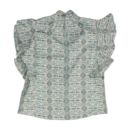 Beige Floral Blouse